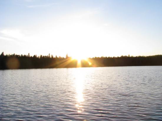 coucher soleil lac giguère