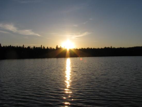 Coucher soleil lac Giguère
